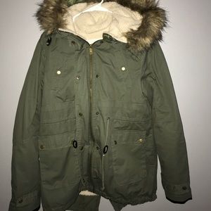 army green winter coat